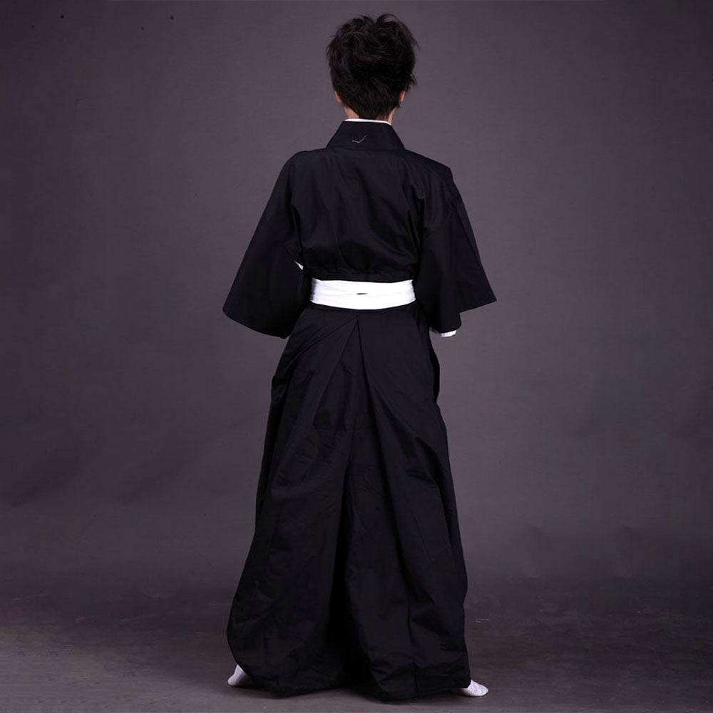 Anime Soul Reaper 13 Guard Squad Sword Fighter Black Kimono Cosplay Costume for Men Kids - 11_0000_死神-死霸装1代-原版-4.jpg
