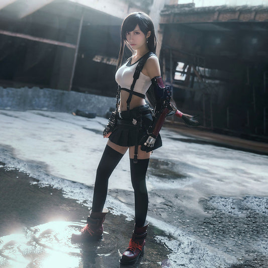High Quality Final Fantasy 7 Tifa Lockhart Flawless Cosplay Costume with Accessories for Women & Kids - 11_0003_8副本.jpg
