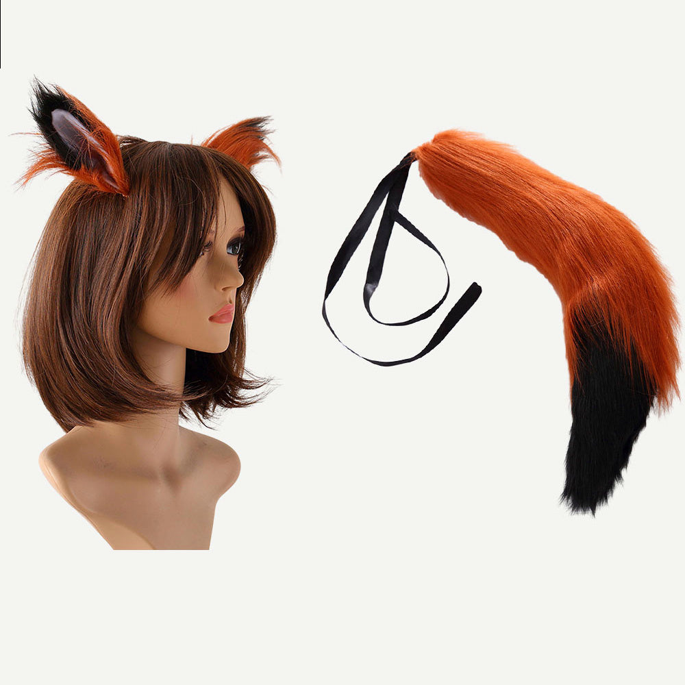 Anime Zootopia The Fox Nick Wilde Cosplay Costume with Fox Ears and Tail for Men & Kids