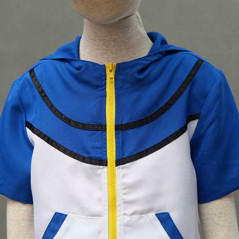 Anime Pokemon Costume Trainer Ash Ketchum Short Sleeves Shirt Cosplay Costume for Men & Kids - 未标题-1-恢复的_0007_IMG_5388.jpg