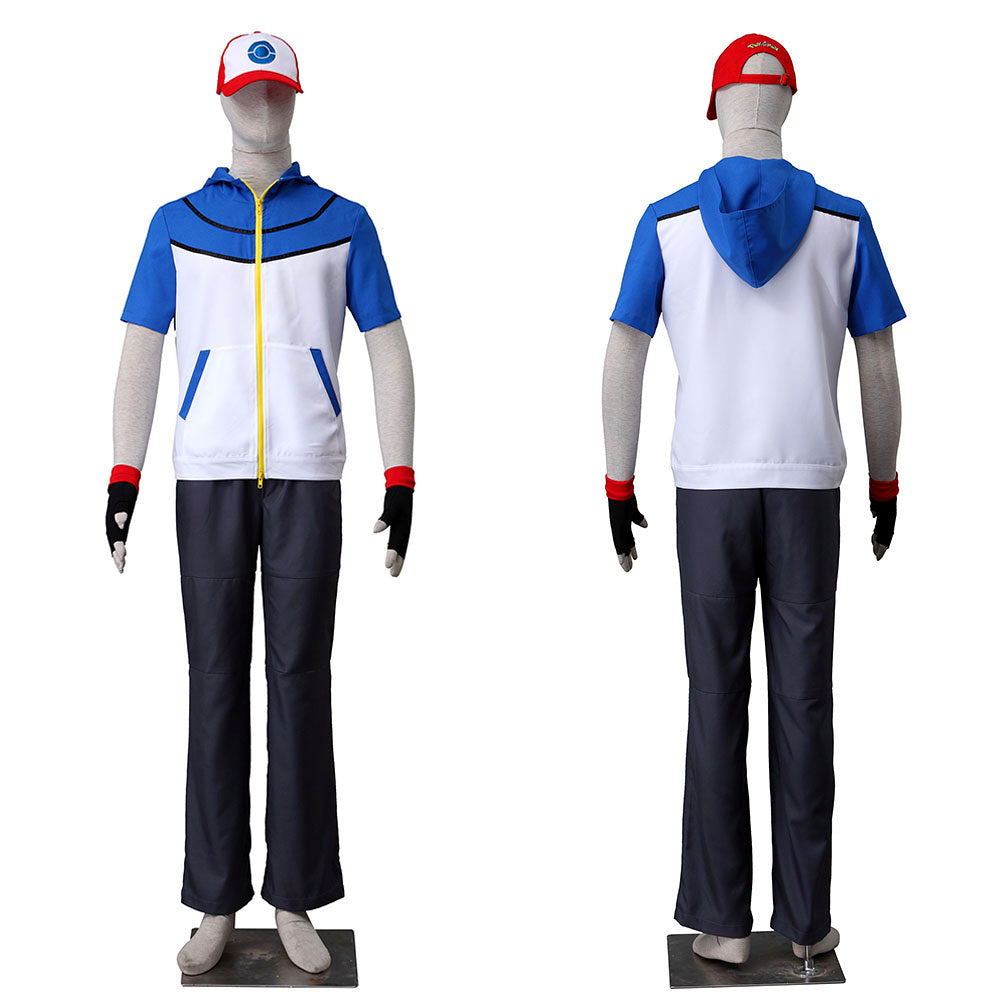 Anime Pokemon Costume Trainer Ash Ketchum Short Sleeves Shirt Cosplay Costume for Men & Kids - 未标题-1-恢复的_0007_MR160514-神奇宝贝BW-小智3-2 拷贝.jpg