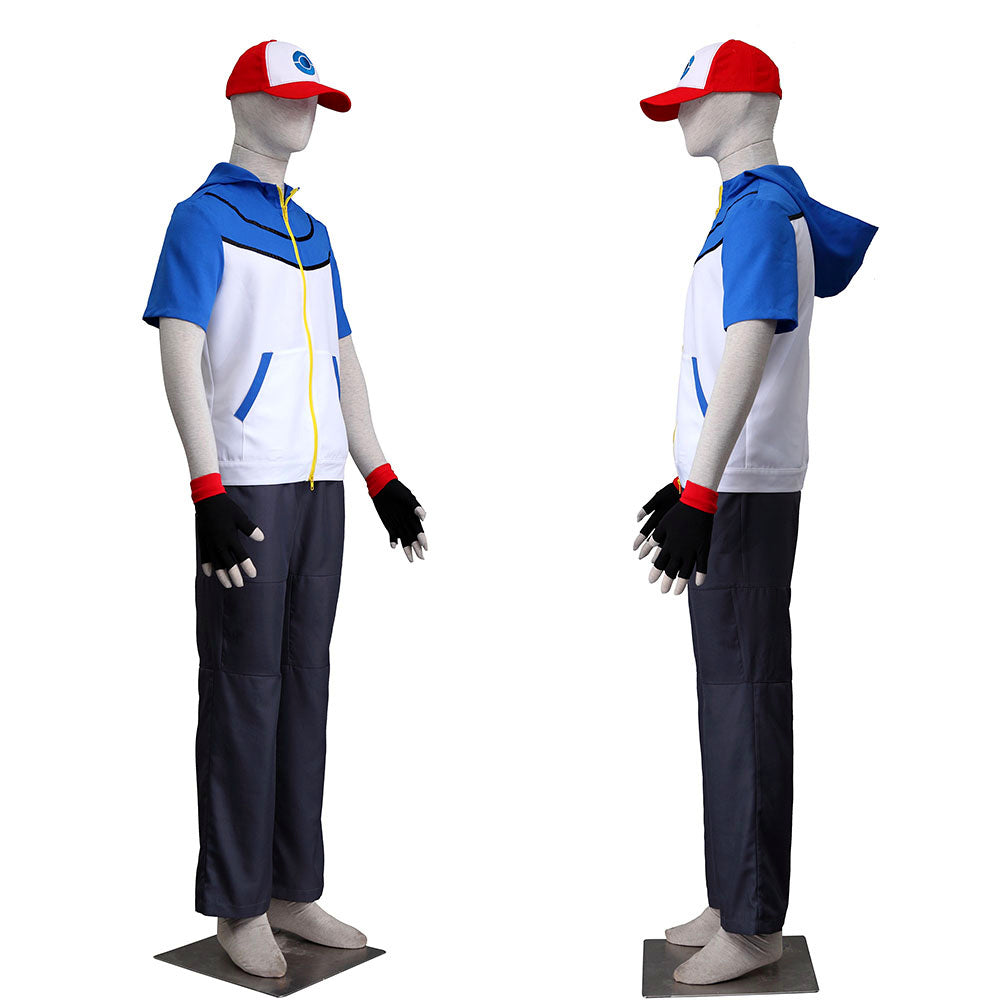 Anime Pokemon Costume Trainer Ash Ketchum Short Sleeves Shirt Cosplay Costume for Men & Kids - 未标题-1-恢复的_0008_MR160514-神奇宝贝BW-小智3-3 拷贝.jpg