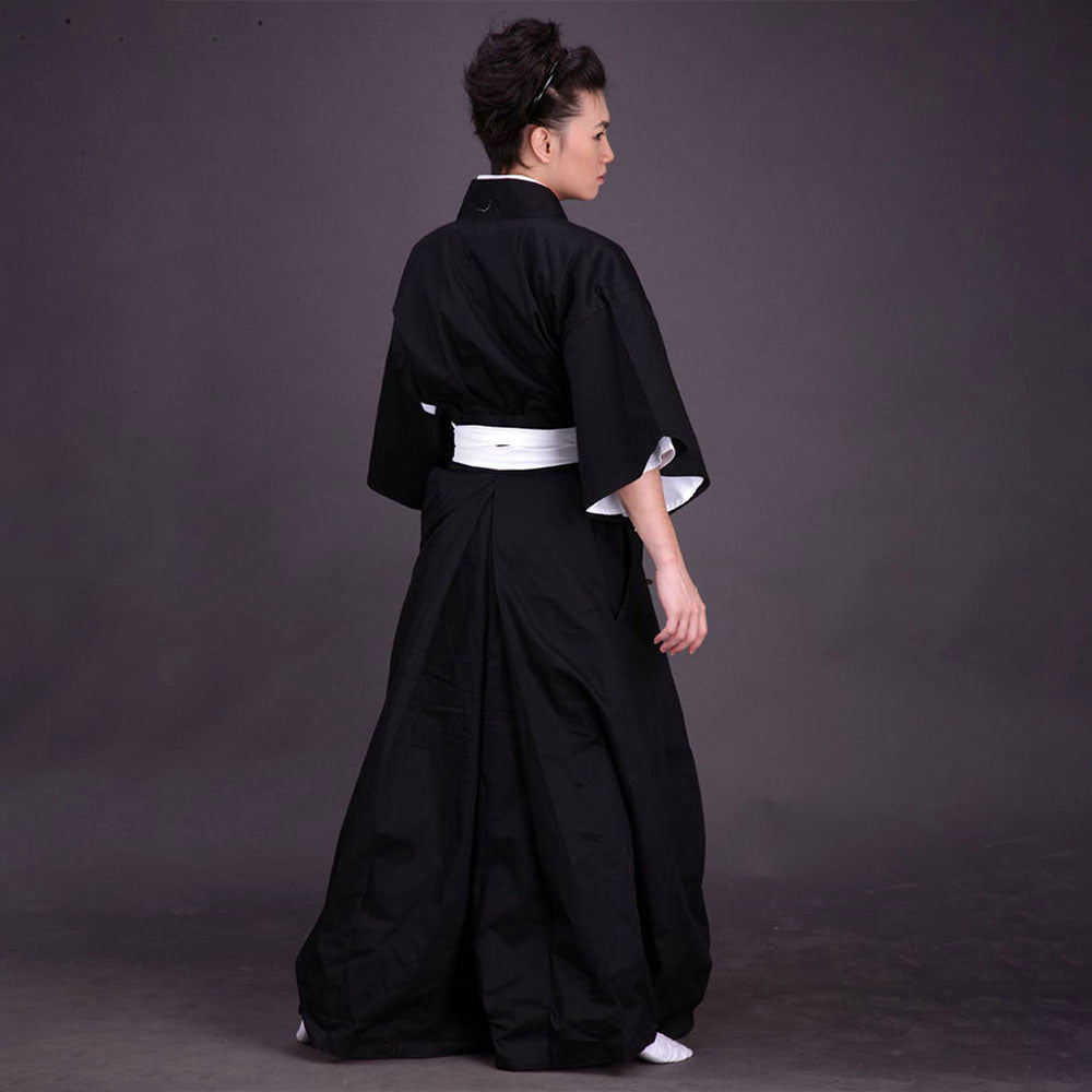 Anime Soul Reaper 13 Guard Squad Sword Fighter Black Kimono Cosplay Costume for Men Kids - 11_0001_死神-死霸装1代-原版-3.jpg