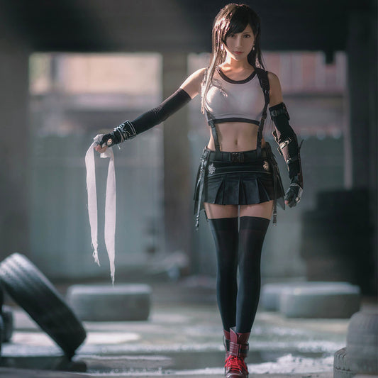High Quality Final Fantasy 7 Tifa Lockhart Flawless Cosplay Costume with Accessories for Women & Kids - 11_0002_B204-最终幻想7-蒂法装3代-重制版-1.jpg