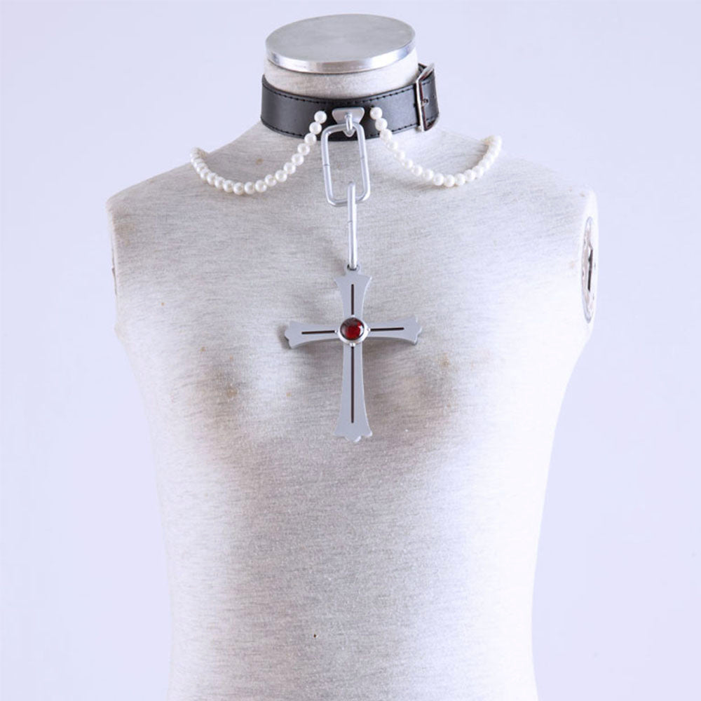 Anime Rosario+Vampire Moka Akashiya Cosplay Necklace - 11_0003_十字架与吸血鬼-赤夜萌香装1代-阳海学院女装校服-30.jpg