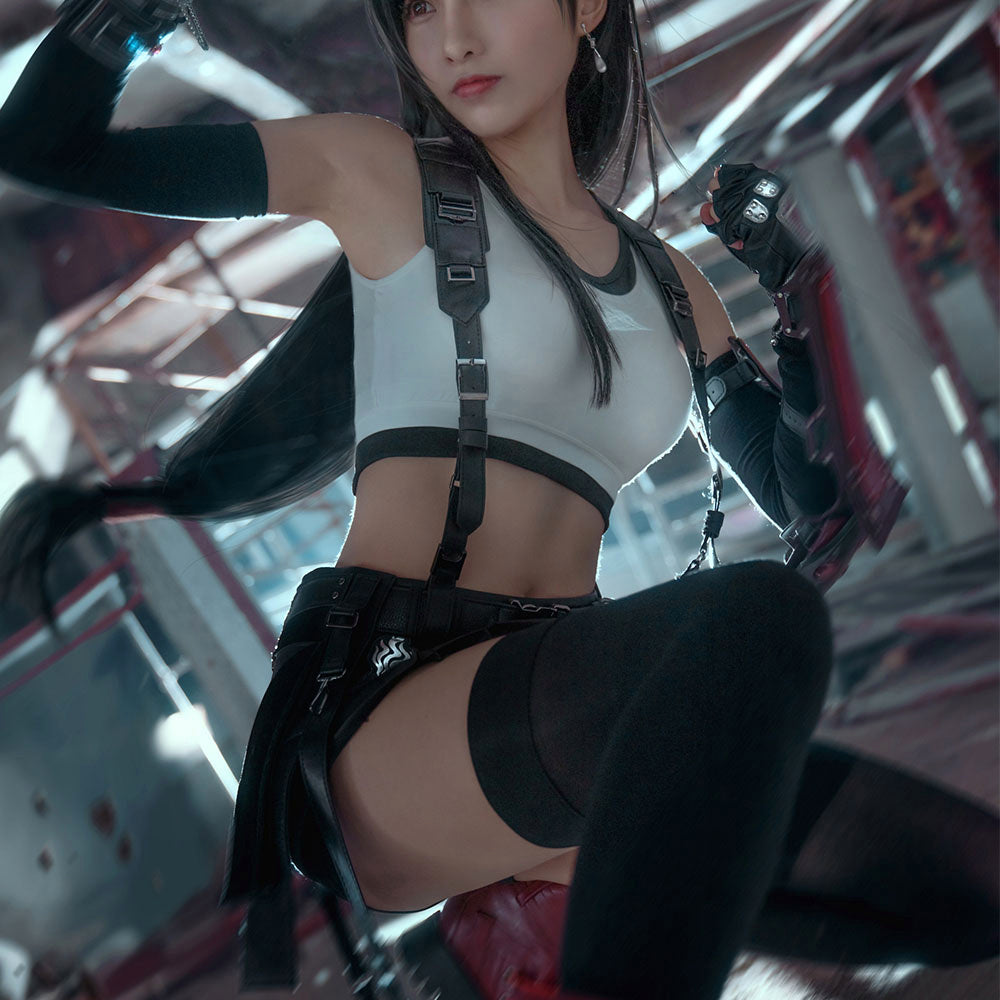 High Quality Final Fantasy 7 Tifa Lockhart Flawless Cosplay Costume with Accessories for Women & Kids - 11_0004_7.jpg
