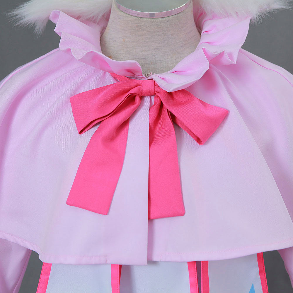 Anime Fairy Tail Mavis Vermillion First Guild Master Pink Cape Dress Cosplay Costume for Women & Kids - 11_0004_F103-妖精的尾巴-梅比斯装1代-初代会长服 -9.jpg