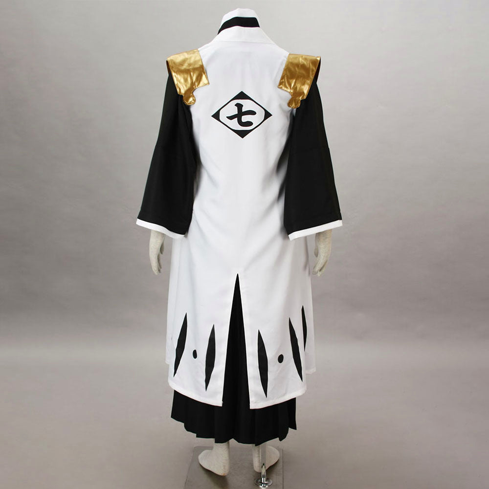 Anime Soul Reaper Golden Shoulder Armor Beast Swordsman Cosplay Costume Set for Men Kids - 11_0006_死神-狛村左阵3代-超级简化版七番队队长长袍-4.jpg