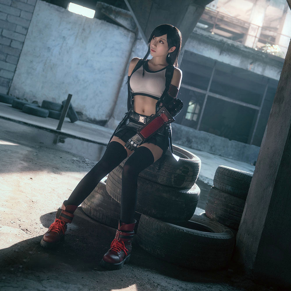 High Quality Final Fantasy 7 Tifa Lockhart Flawless Cosplay Costume with Accessories for Women & Kids - 11_0007_13副本.jpg