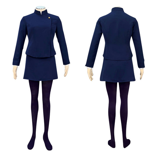 Anime Jujutsu Kaisen Zenin Maki Cosplay Uniform Costume for Women & Kids - 11_0007_B209-咒术回战-禅院真希装1代-东京都立咒术高专校服-透明图-4.jpg