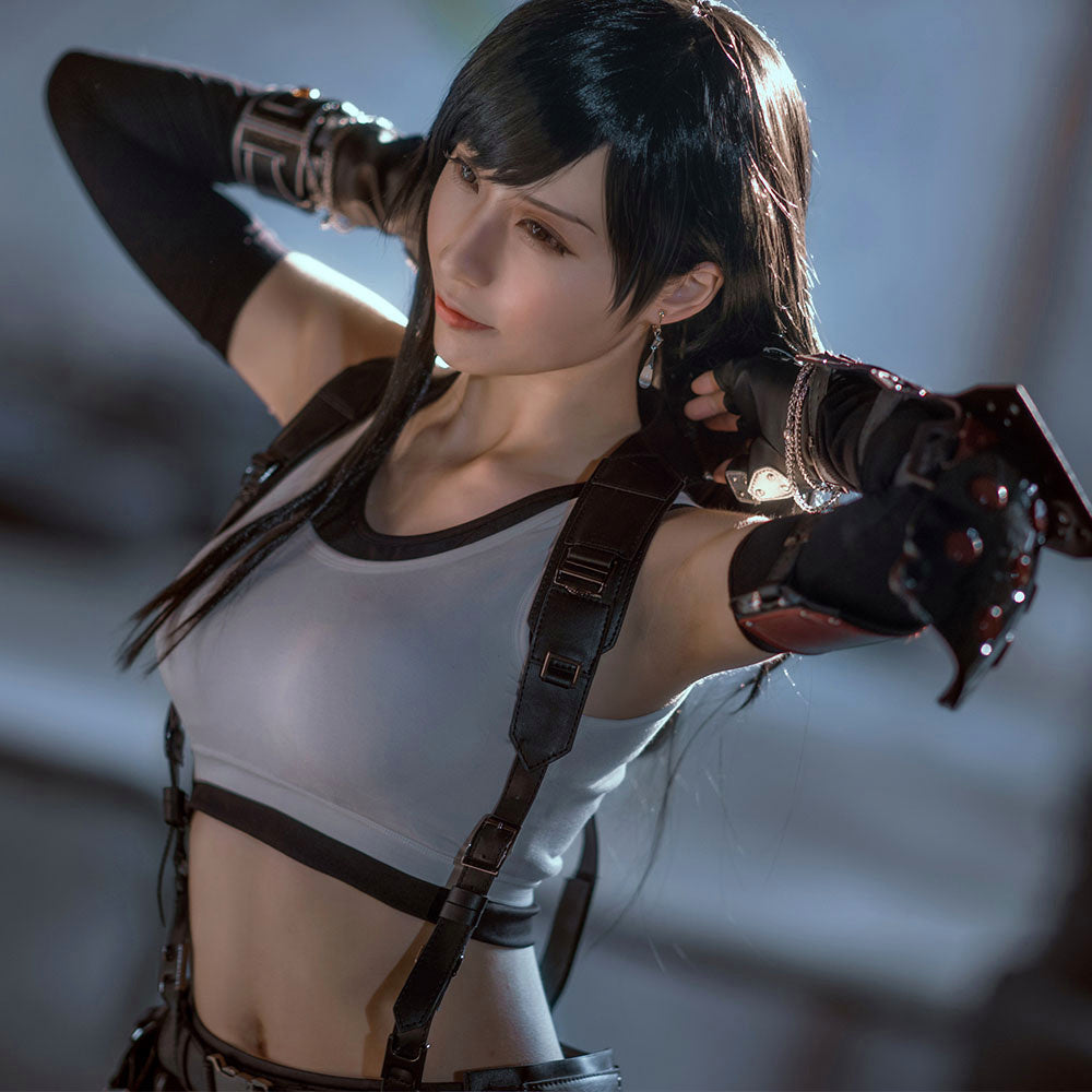 High Quality Final Fantasy 7 Tifa Lockhart Flawless Cosplay Costume with Accessories for Women & Kids - 11_0008_1副本.jpg