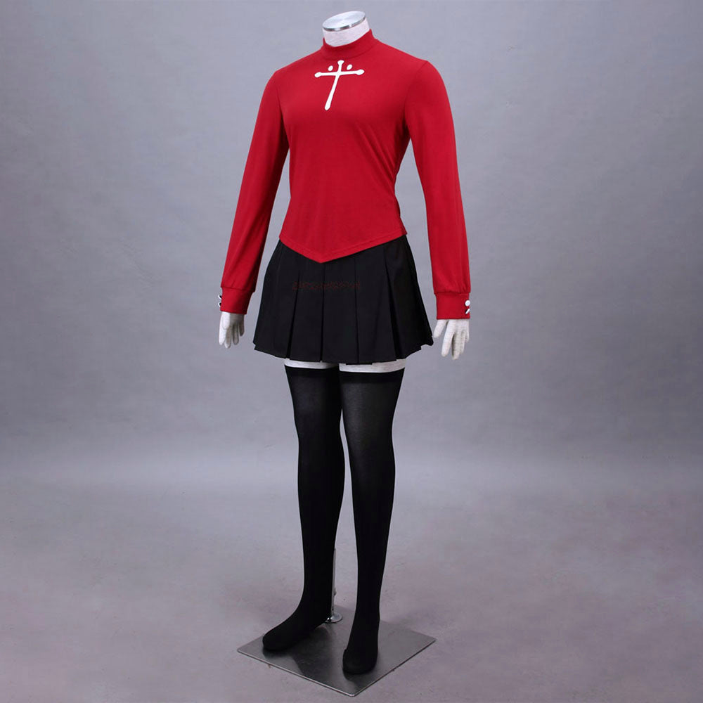 Fate/stay night Rin Tohsaka Cosplay Costume with Accessories for Women Kids - 11_0009_圣杯战争-远坂凛装2代-便装全套-2.jpg