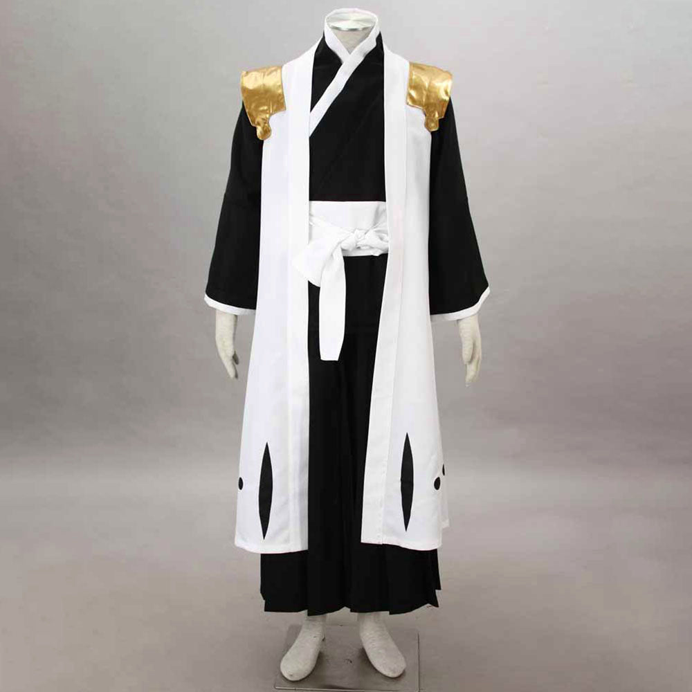 Anime Soul Reaper Golden Shoulder Armor Beast Swordsman Cosplay Costume Set for Men Kids - 11_0009_死神-狛村左阵3代-超级简化版七番队队长长袍-1.jpg