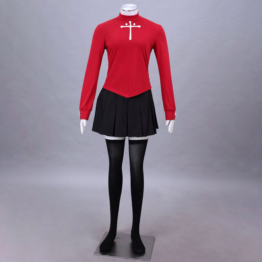 Fate/stay night Rin Tohsaka Cosplay Costume with Accessories for Women Kids - 11_0010_圣杯战争-远坂凛装2代-便装全套-1.jpg