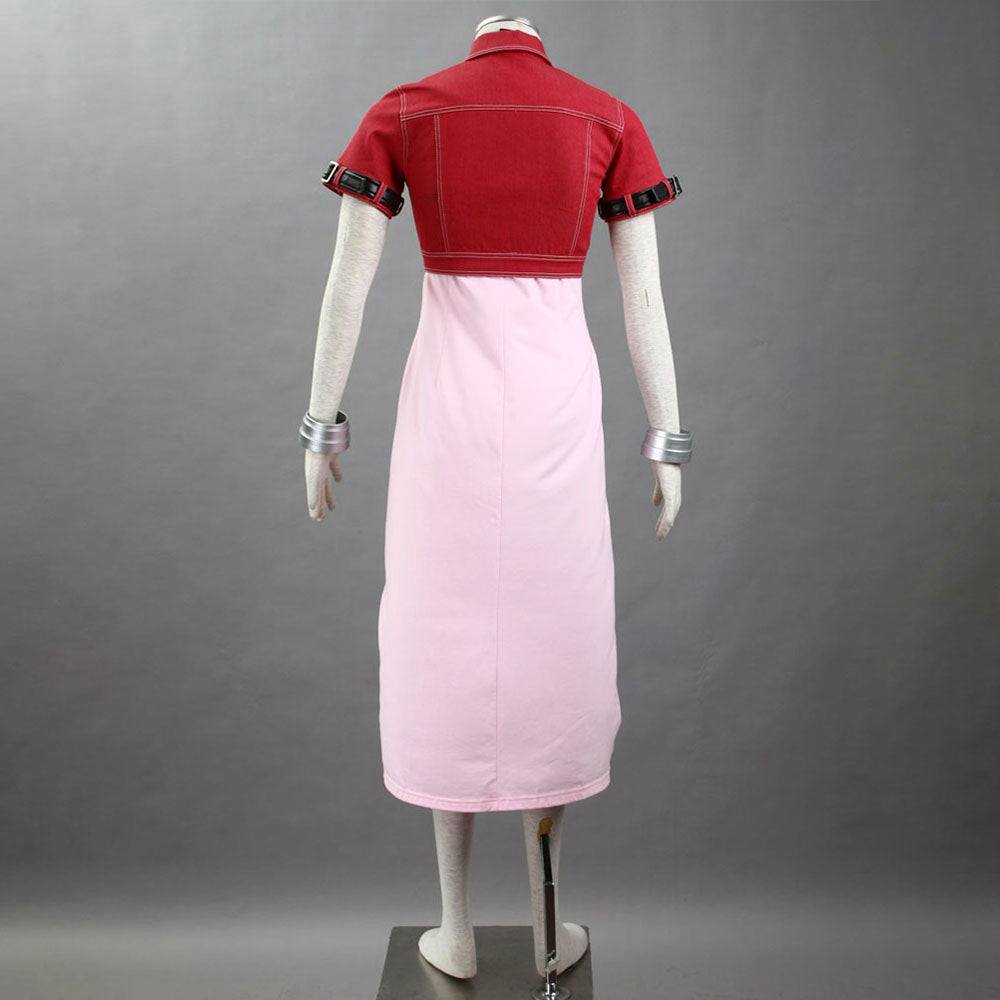 Game Final Fantasy 7 Aerith Gainsborough Cosplay Costume with Accessories for Women & Kids - 11_0012_MR110587-最终幻想7-艾瑞丝装1代-5.jpg