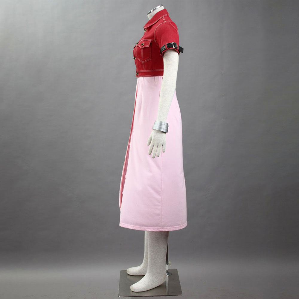 Game Final Fantasy 7 Aerith Gainsborough Cosplay Costume with Accessories for Women & Kids - 11_0013_MR110587-最终幻想7-艾瑞丝装1代-4.jpg