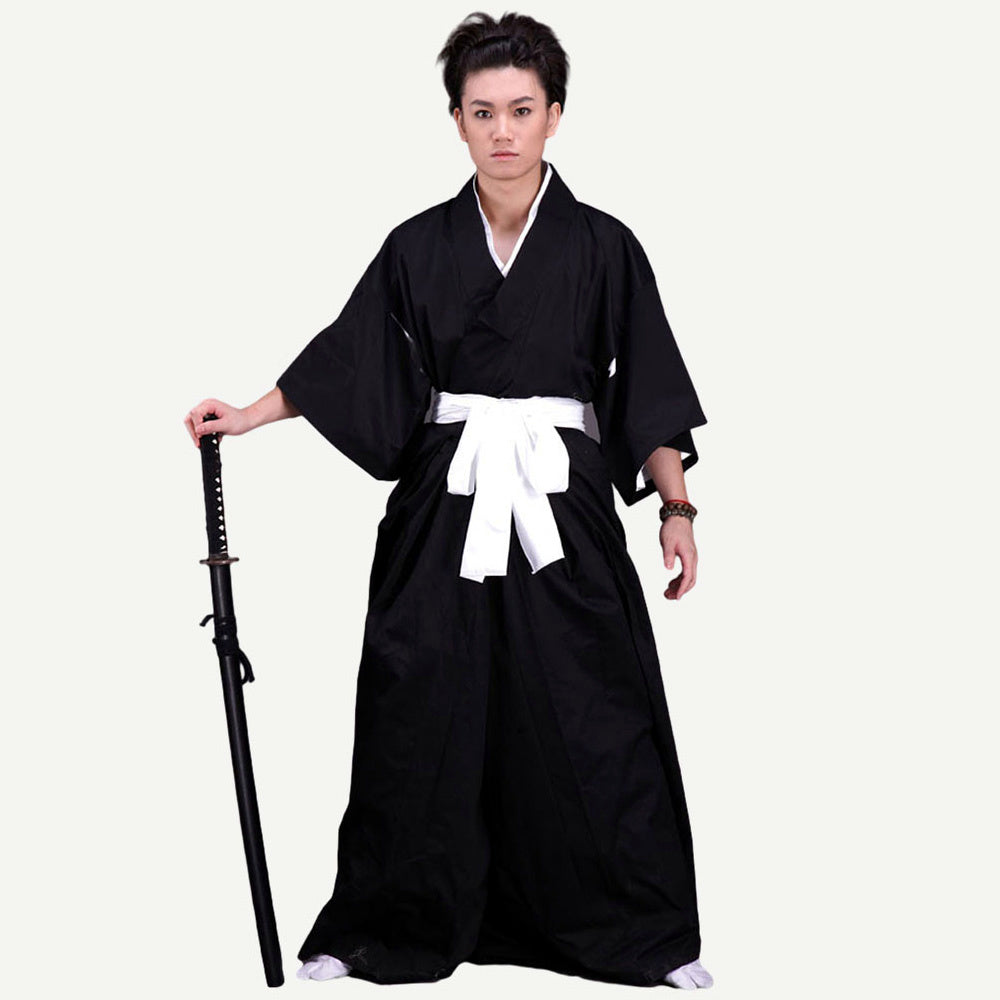 Anime Soul Reaper 13 Guard Squad Sword Fighter Black Kimono Cosplay Costume for Men Kids - 未标题-1.jpg