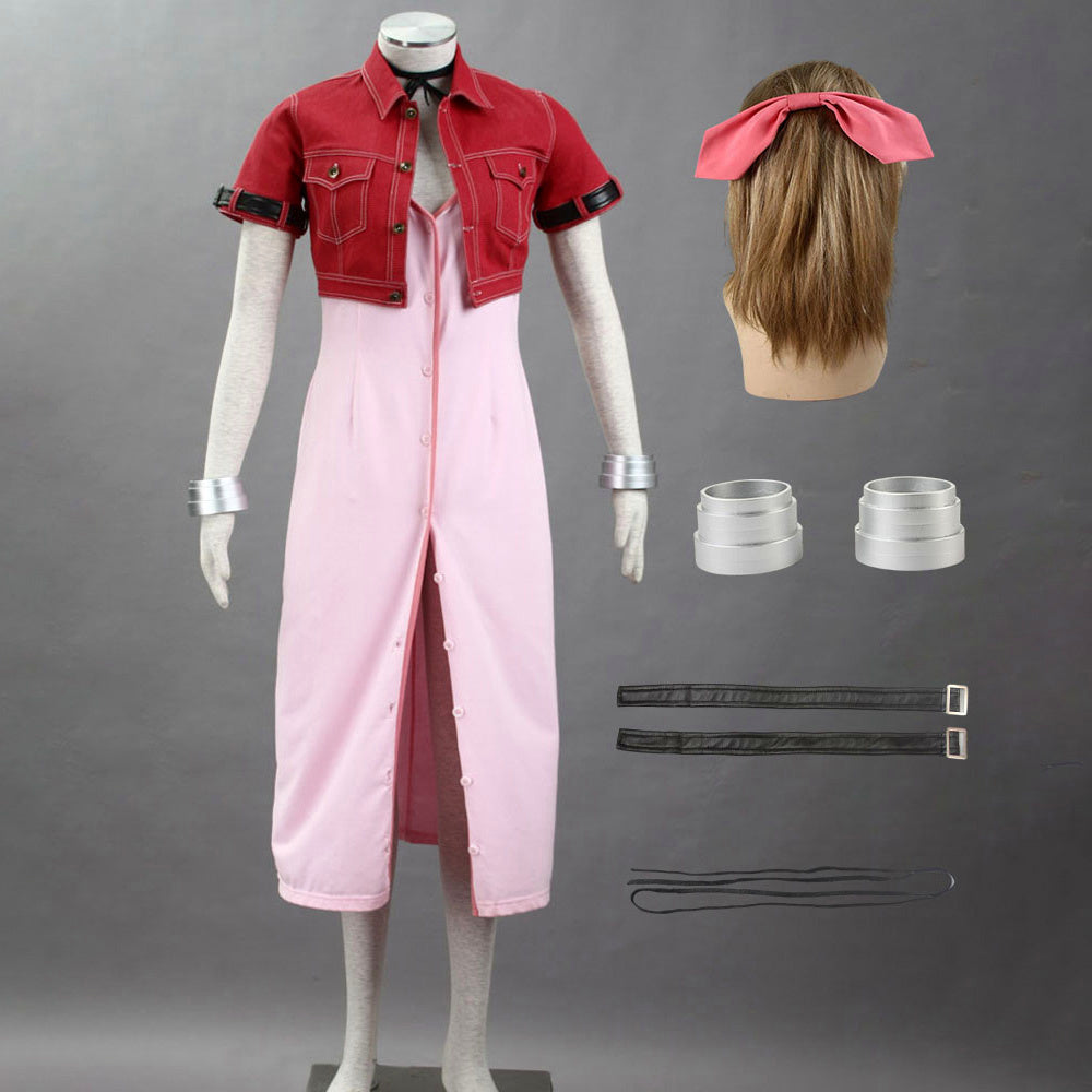 Game Final Fantasy 7 Aerith Gainsborough Cosplay Costume with Accessories for Women & Kids - 未标题-1-恢复的.jpg
