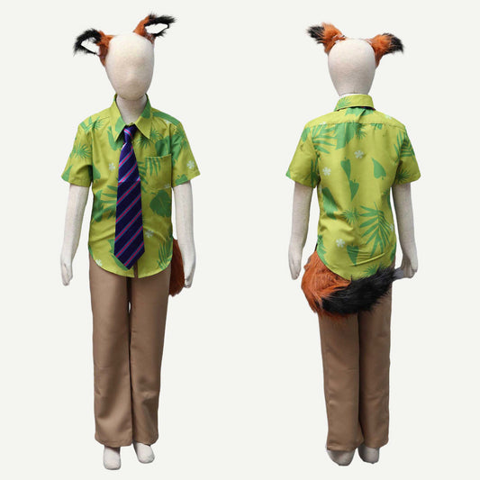 Anime Zootopia The Fox Nick Wilde Cosplay Costume with Fox Ears and Tail for Men & Kids - 未标题-1-恢复的.jpg