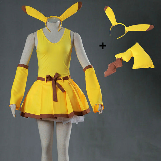 Anime Pokemon Costume Pikachu Cosplay Costume with Accessories for Women & Kids - 未标题-1-恢复的.jpg
