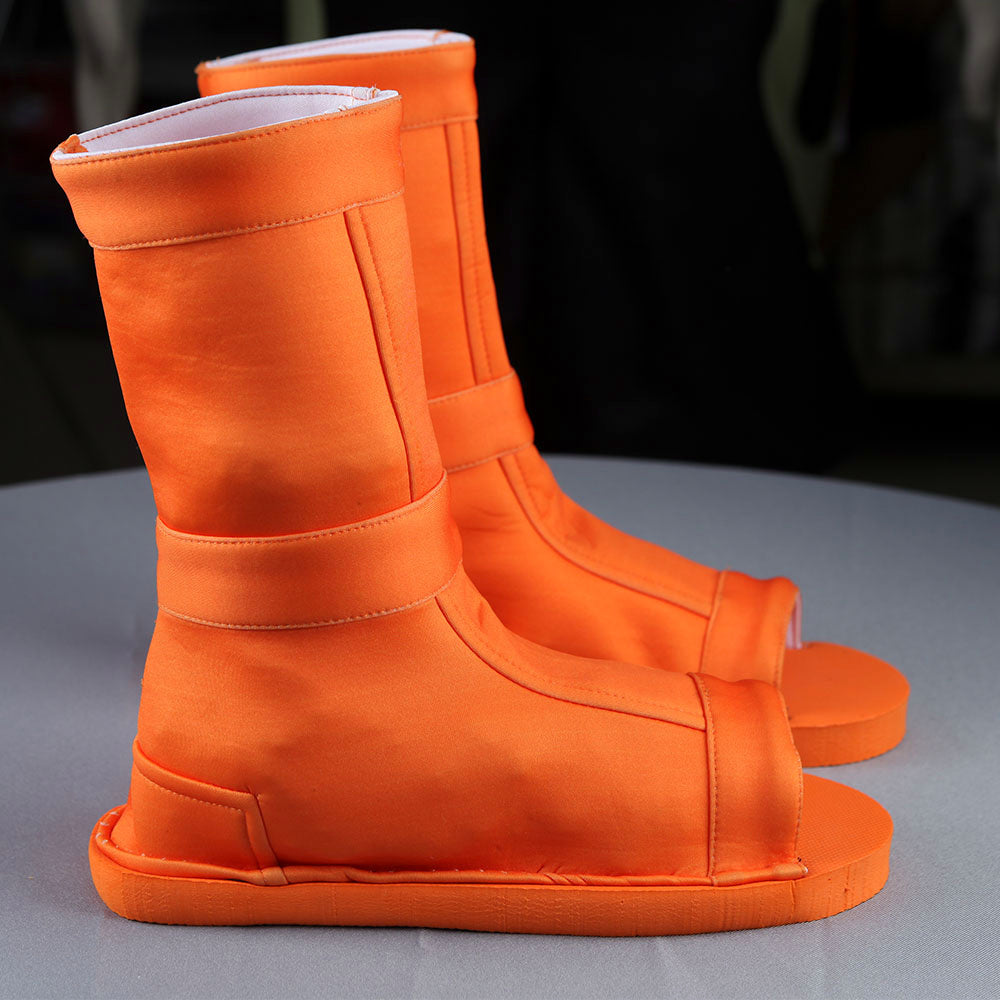 Anime Orange Fox Spirit Ninja Sage Mode Cosplay Costume Shoes for Adults Kids image 1