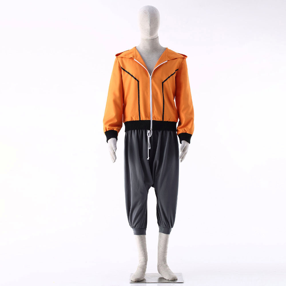 Anime Movie Short-Haired Orange Ninja Hero as Father Cosplay Costume Set for Men Kids image 6