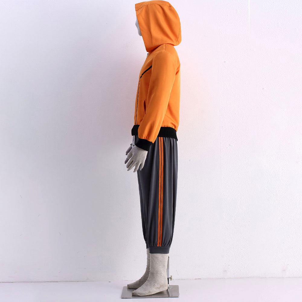 Anime Movie Short-Haired Orange Ninja Hero as Father Cosplay Costume Set for Men Kids image 8
