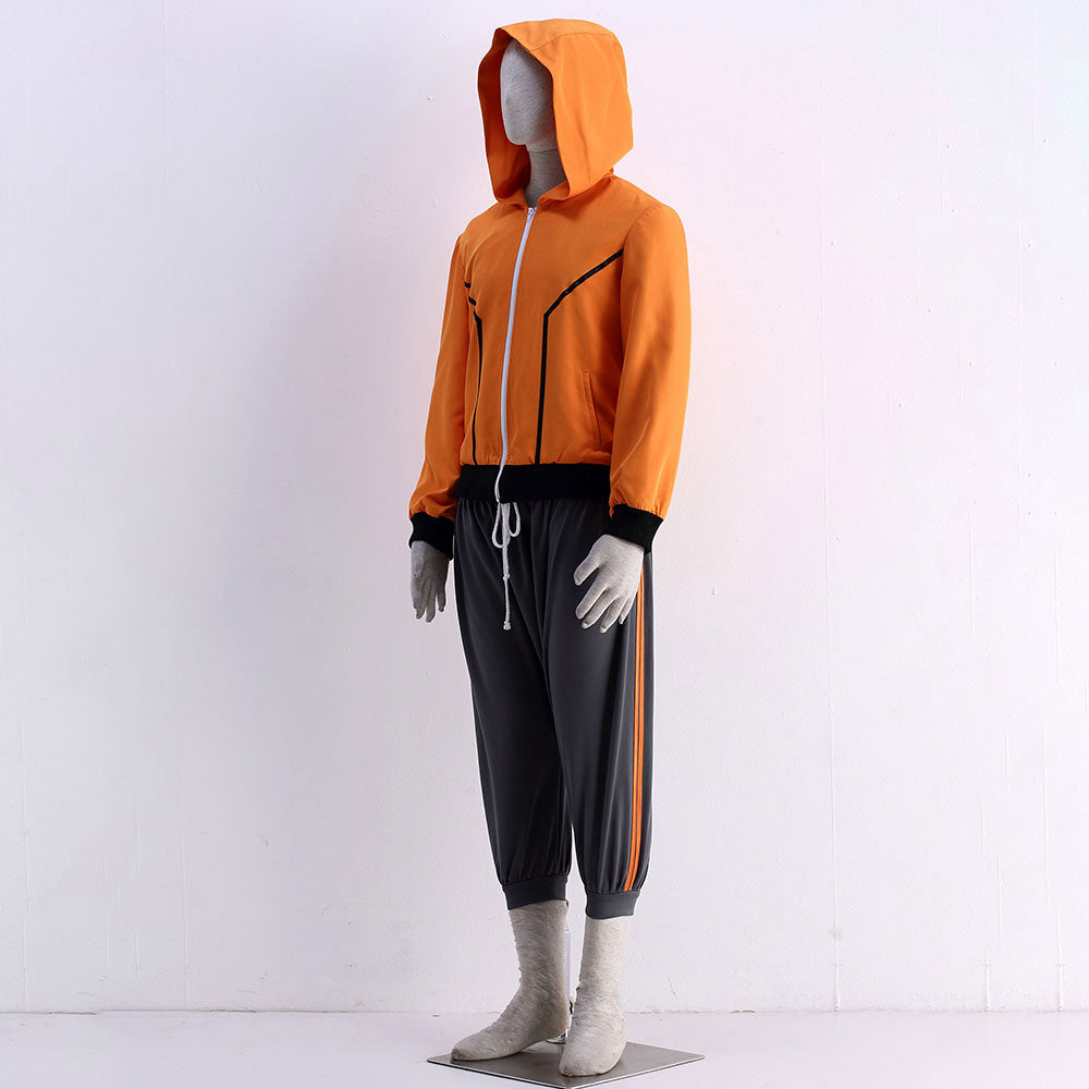 Anime Movie Short-Haired Orange Ninja Hero as Father Cosplay Costume Set for Men Kids image 9