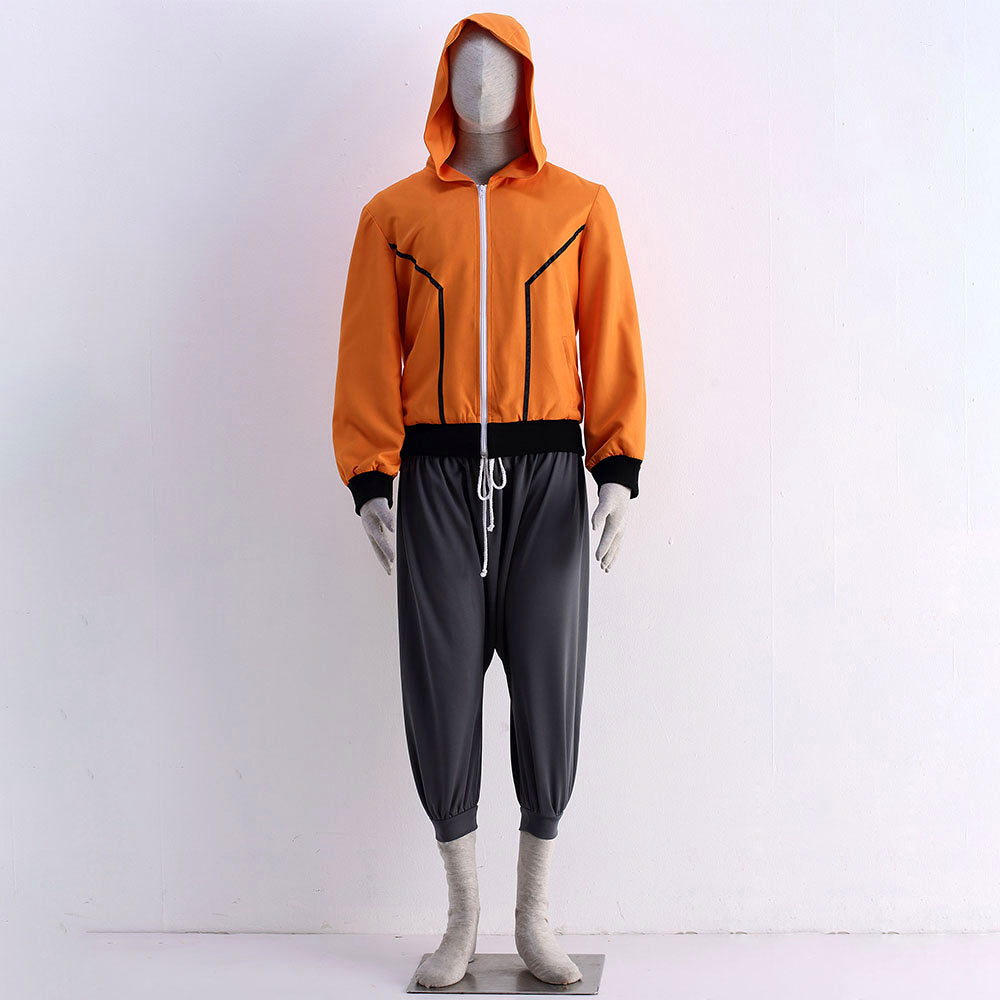 Anime Movie Short-Haired Orange Ninja Hero as Father Cosplay Costume Set for Men Kids image 10