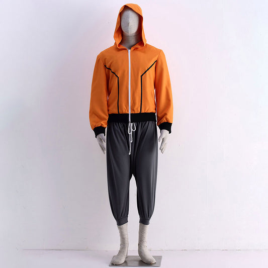 Anime Movie Short-Haired Orange Ninja Hero as Father Cosplay Costume Set for Men Kids image 10