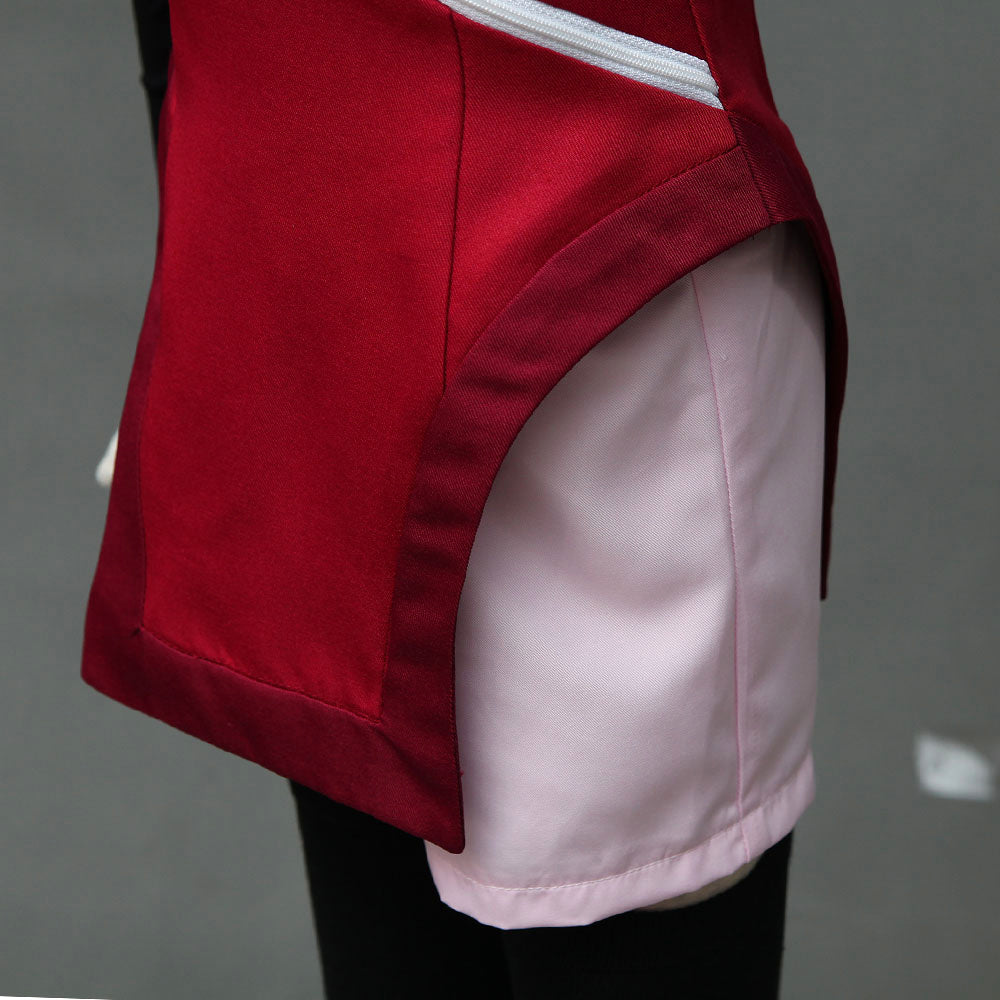 Anime Next Gen Glasses Kunoichi Red Cosplay Costume with Accessories for Women Kids image 2