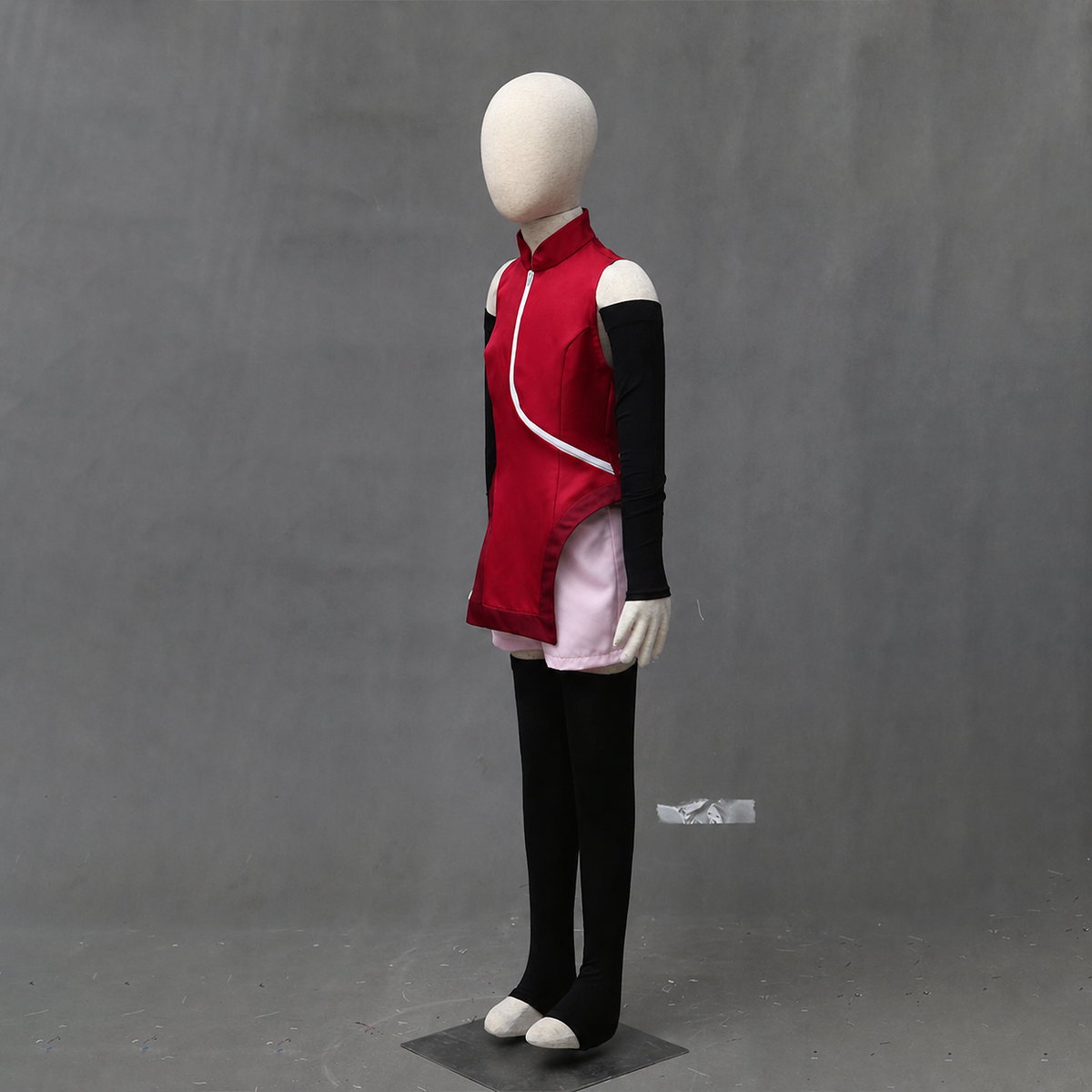 Anime Next Gen Glasses Kunoichi Red Cosplay Costume with Accessories for Women Kids image 7