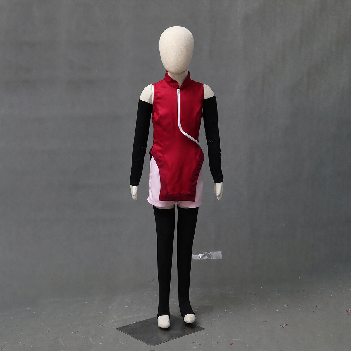 Anime Next Gen Glasses Kunoichi Red Cosplay Costume with Accessories for Women Kids image 8