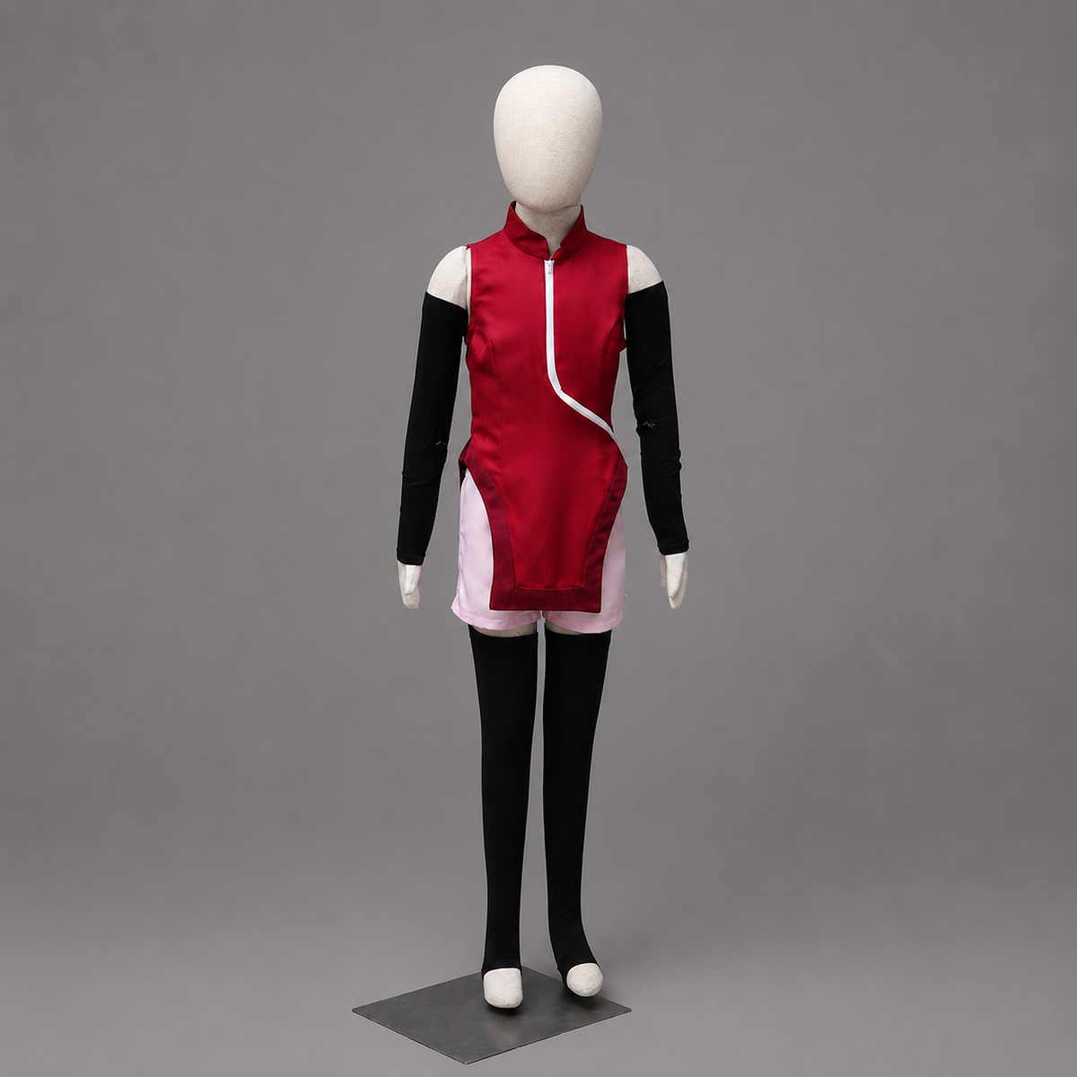 Anime Next Gen Glasses Kunoichi Red Cosplay Costume with Accessories for Women Kids image 9