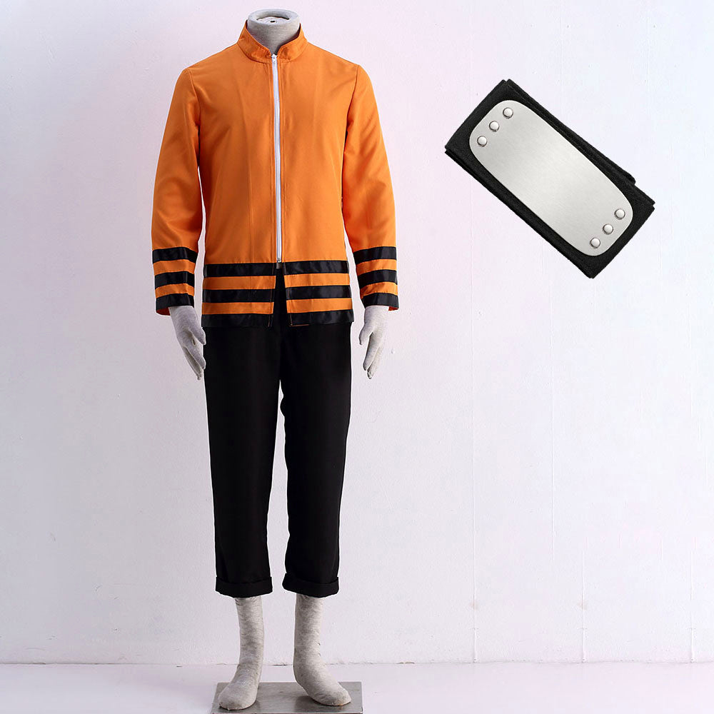 Anime Adult Seventh Village Leader Cosplay Orange Outfit Costume for Men Kids image 8