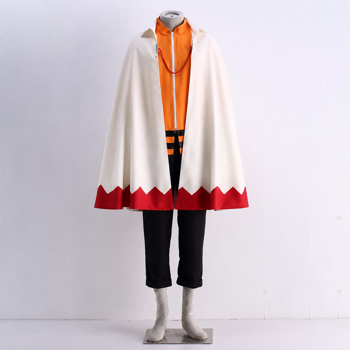Anime 7th Village Leader Ninja Cosplay Costume Cloak with Headband for Adults Kids image 5