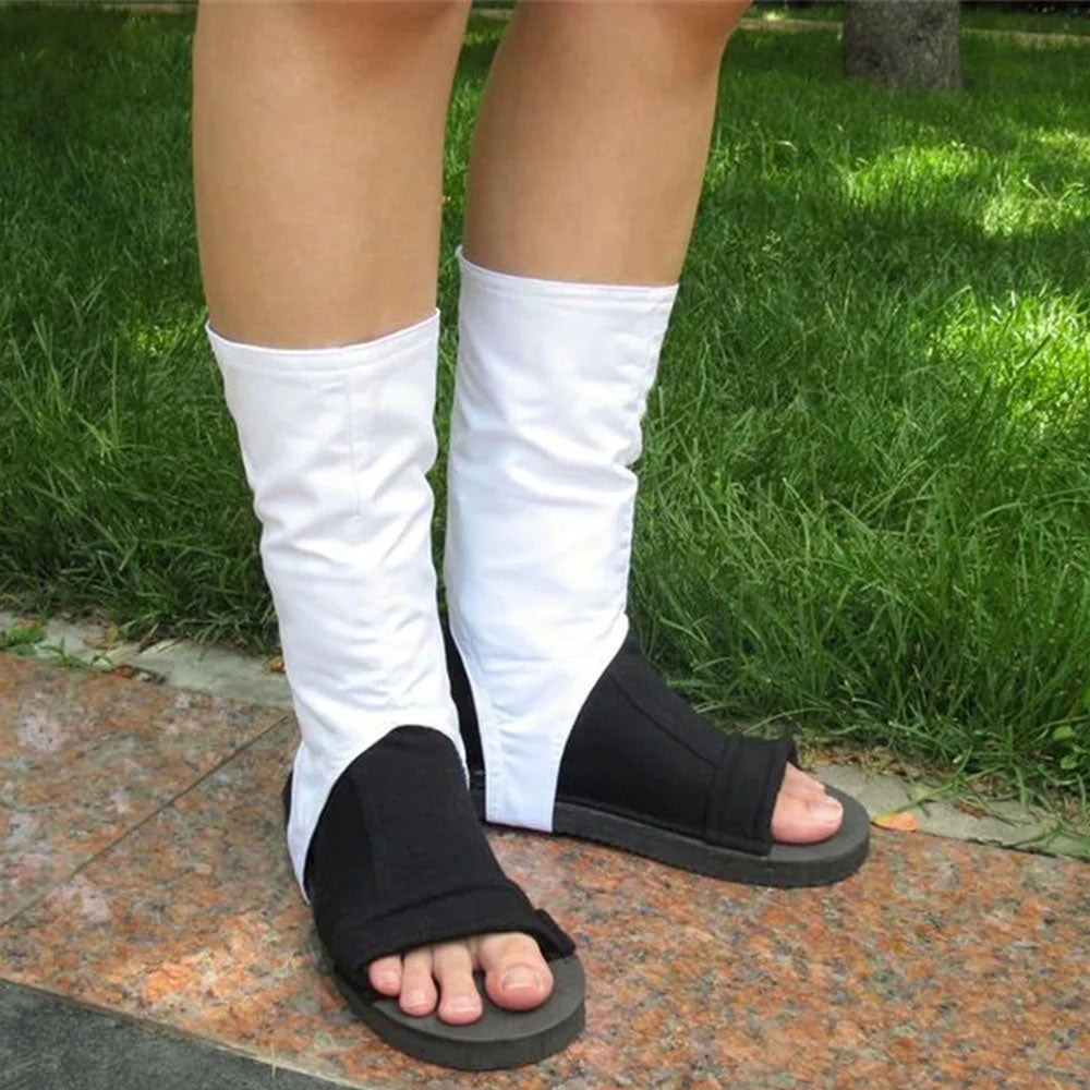 Anime Red Cloud Rogue Ninja Cosplay Costume Sandals for Adults Kids image 1