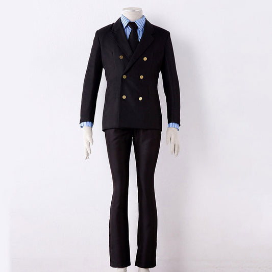 Anime Ocean Adventure Gentleman Chef Pirate Cosplay Costume Uniform for Men Kids product image 1
