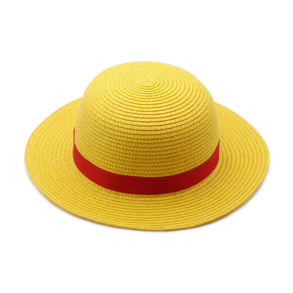Anime Ocean Adventure Monkey Pirate Captain Cosplay Red Shirt Costume with Hat for Men Kids product image 3