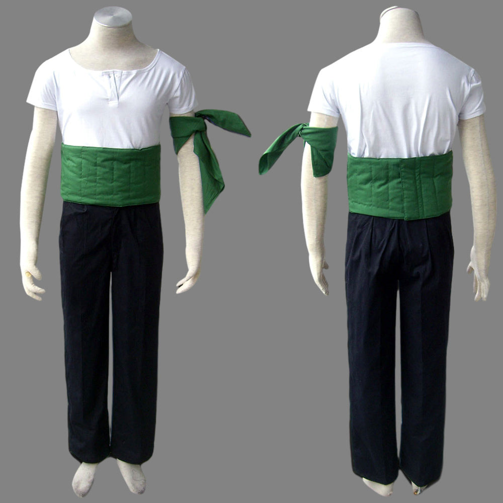 Anime Ocean Adventure Green 3-Sword Swordsman Pirate Cosplay Costume for Men Kids product image 1