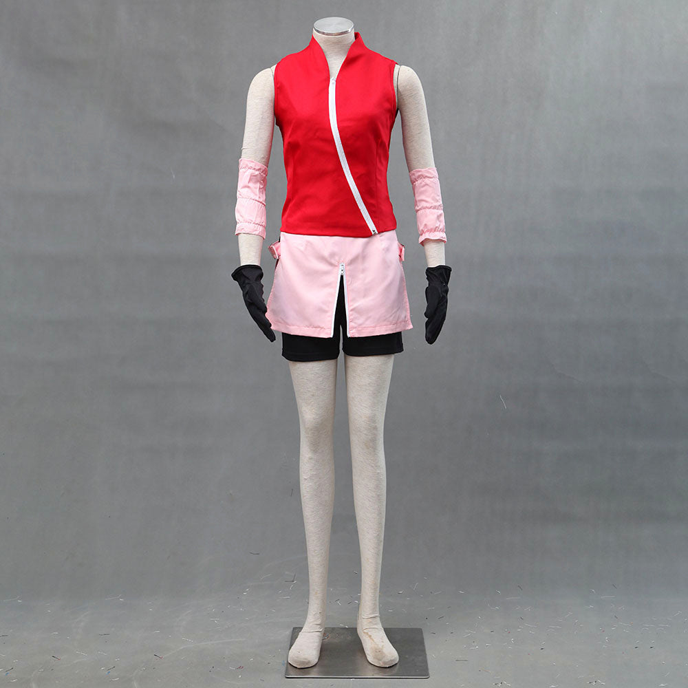 Anime Pink Cherry Blossom Medical Kunoichi Cosplay Costume Set for Women Kids product image 10