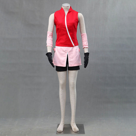 Anime Pink Cherry Blossom Medical Kunoichi Cosplay Costume Set for Women Kids product image 10