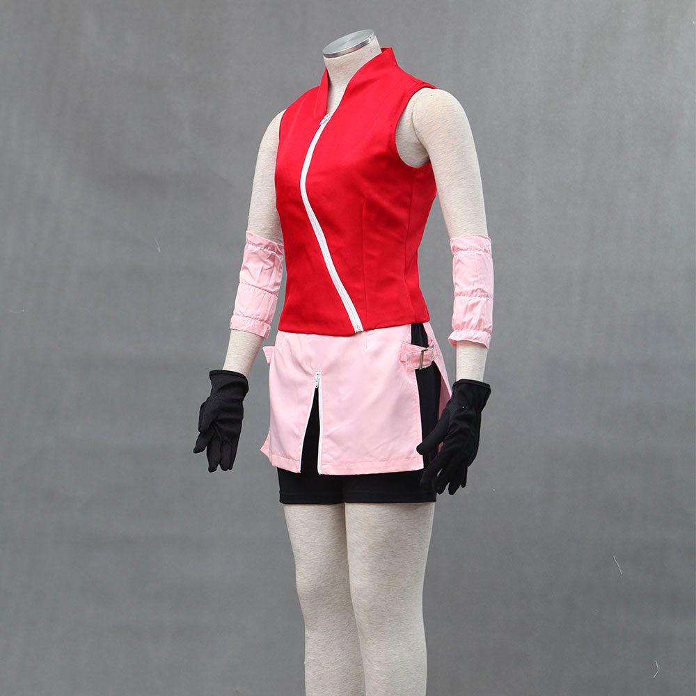 Anime Pink Cherry Blossom Medical Kunoichi Cosplay Costume Set for Women Kids product image 9