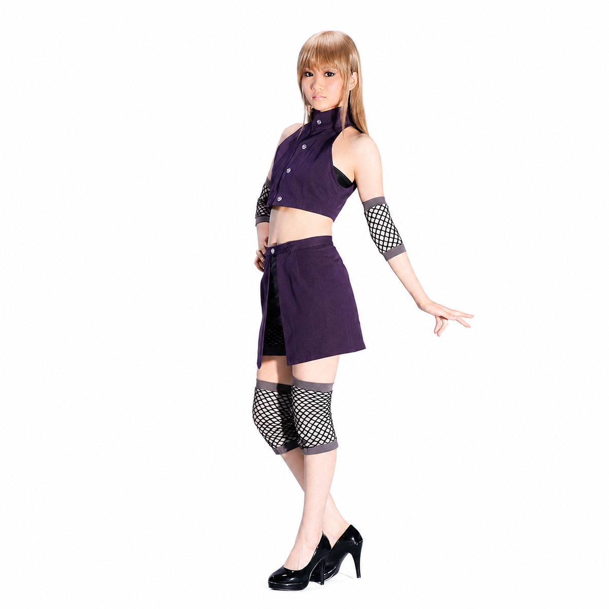 Anime Leaf Village Mind Control Kunoichi Cosplay Costume for Men Kids product image 1