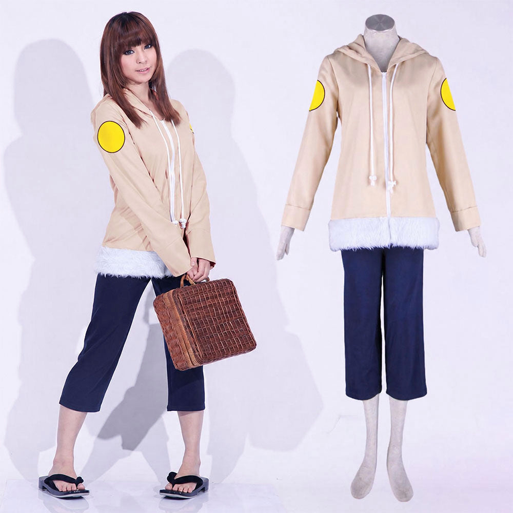 Anime White Eye Gentle Fist Kunoichi Cosplay Costume with Headband Women Kids product image 5
