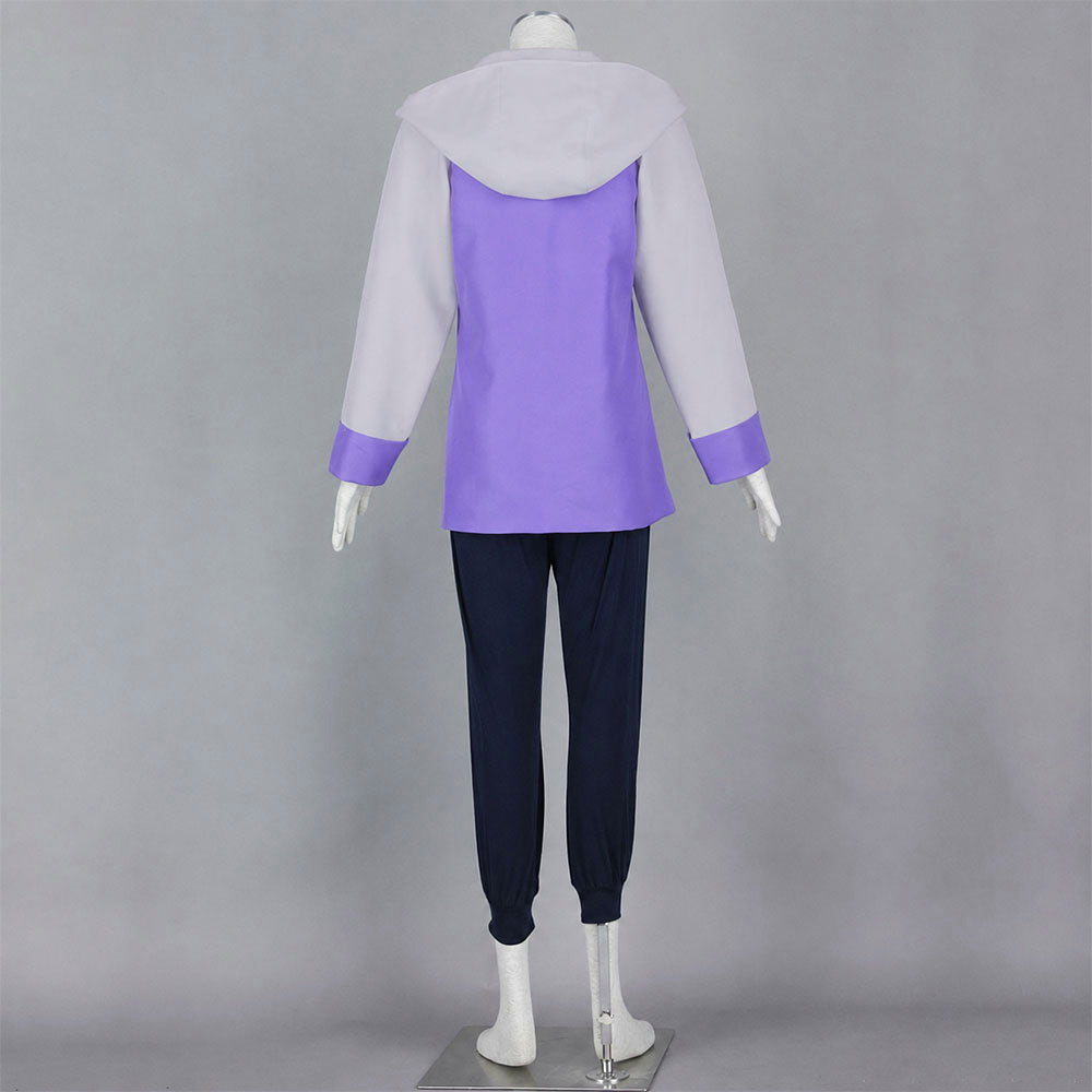 Anime White Eye Gentle Fist Ninja Cosplay Costume with Headband for Women Kids product image 1