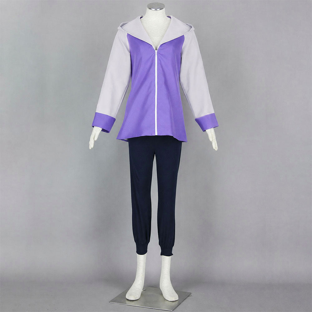 Anime White Eye Gentle Fist Ninja Cosplay Costume with Headband for Women Kids product image 2