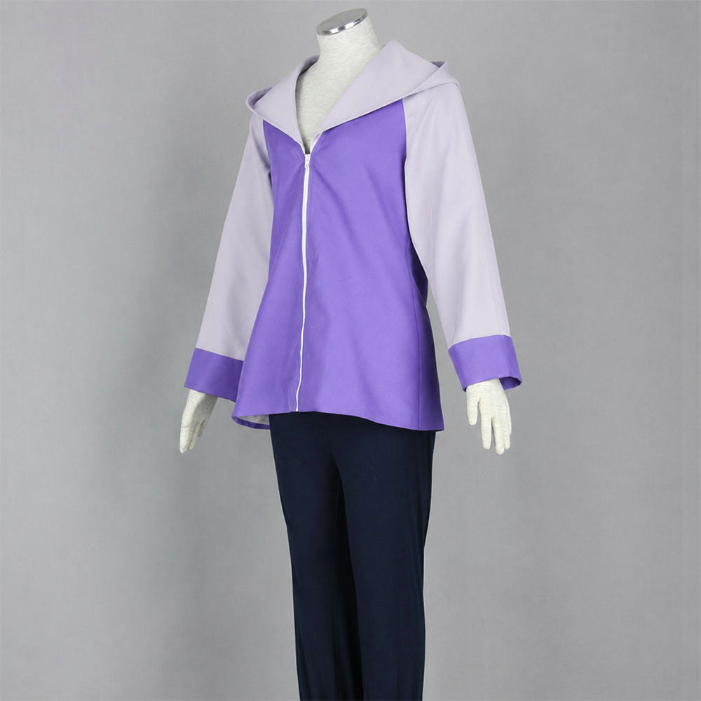 Anime White Eye Gentle Fist Ninja Cosplay Costume with Headband for Women Kids product image 3