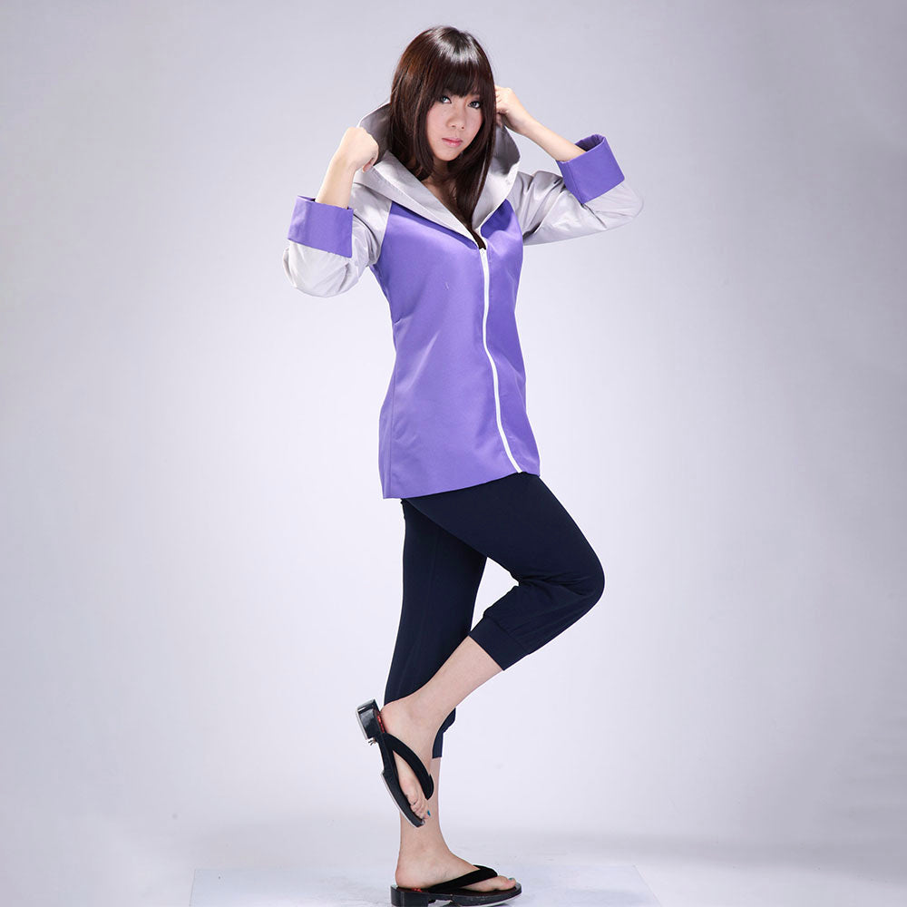 Anime White Eye Gentle Fist Ninja Cosplay Costume with Headband for Women Kids product image 6