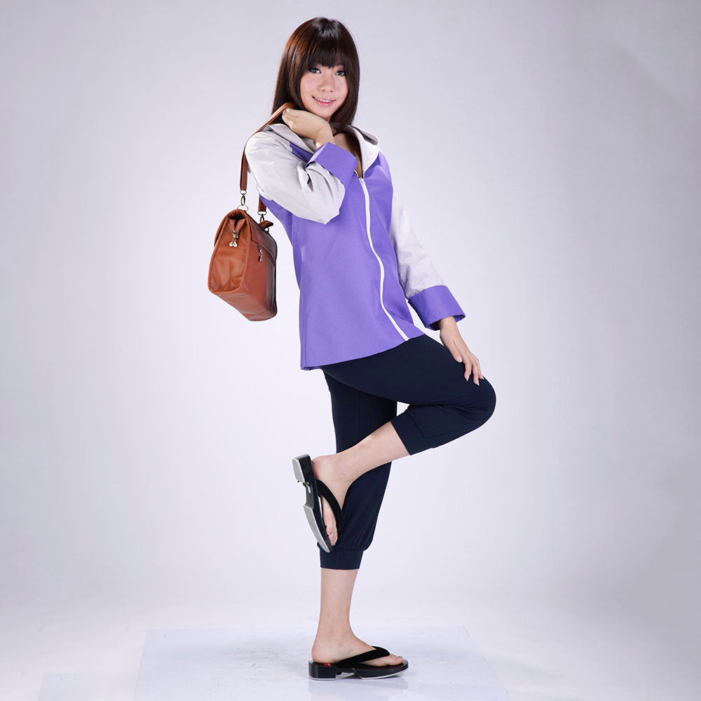 Anime White Eye Gentle Fist Ninja Cosplay Costume with Headband for Women Kids product image 8